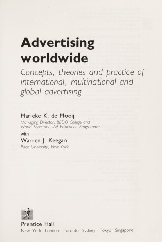 Book cover for Advertising Worldwide