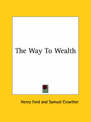 Book cover for The Way to Wealth