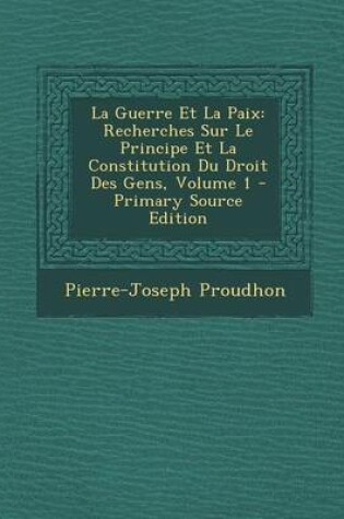 Cover of La Guerre Et La Paix