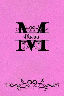 Book cover for Split Letter Personalized Name Journal - Maria