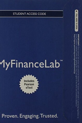 Cover of NEW MyLab Finance with Pearson eText -- Access Card -- for Principles of Managerial Finance, Brief