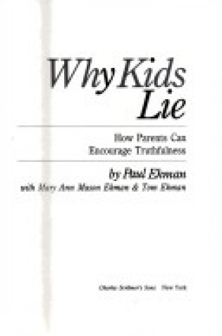 Cover of Why Kids Lie