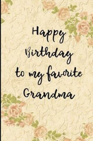 Cover of Happy Birthday to My Favorite Grandma