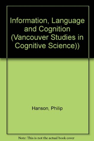 Cover of Information, Language and Cognition