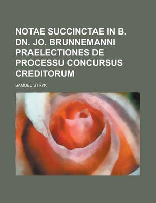 Book cover for Notae Succinctae in B. Dn. Jo. Brunnemanni Praelectiones de Processu Concursus Creditorum