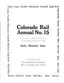 Book cover for Colorado Railroad Annual #15