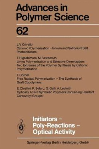 Cover of Initiators - Poly-Reactions - Optical Activity