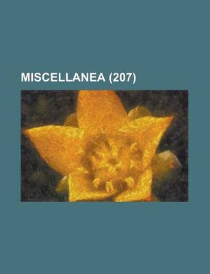 Book cover for Miscellanea (207)