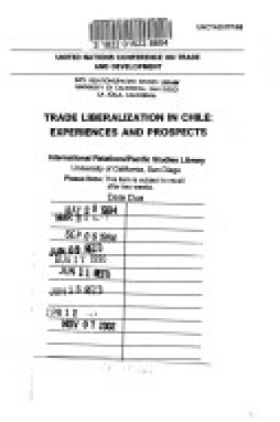 Cover of Trade Liberalization in Chile