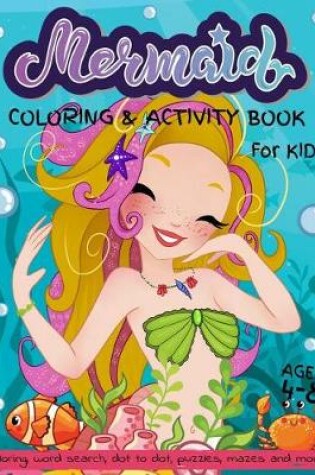 Cover of Mermaid Coloring and Activity Book for Kids Ages 4-8