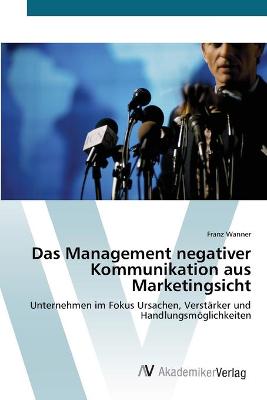 Book cover for Das Management negativer Kommunikation aus Marketingsicht