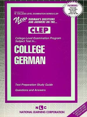 Book cover for COLLEGE GERMAN (German Language) *Includes CD
