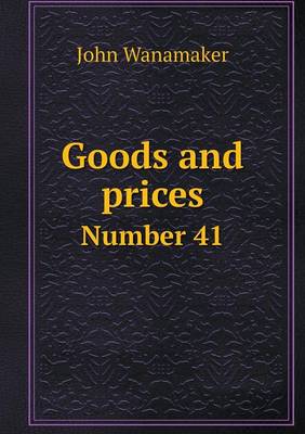 Book cover for Goods and prices Number 41