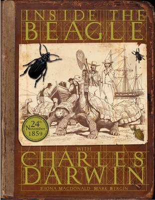 Book cover for Inside the Beagle with Charles Darwin