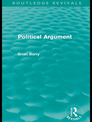 Cover of Political Argument (Routledge Revivals)