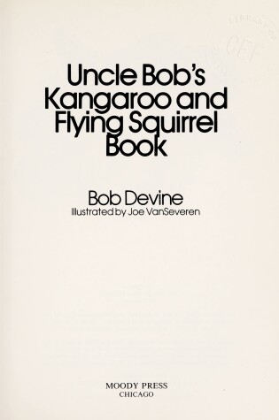 Cover of Uncle Bob's Kangaroo and Flying Squirrel Book