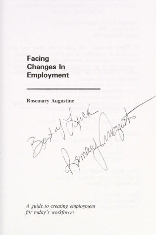 Cover of Facing Changes in Employment