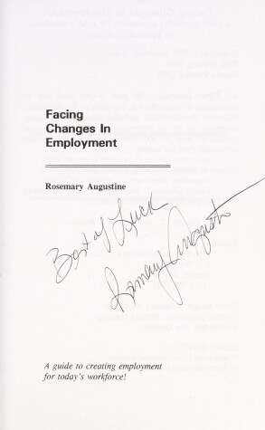 Book cover for Facing Changes in Employment