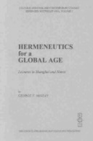 Cover of Hermeneutics for a Global Age