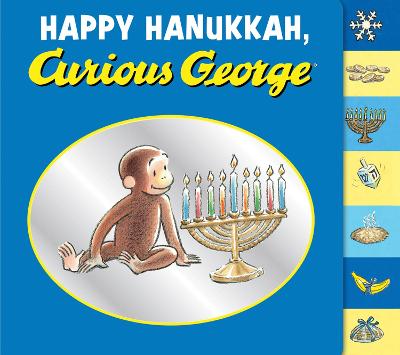 Book cover for Happy Hanukkah, Curious George