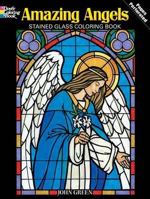 Book cover for Amazing Angels Stained Glass Coloring Book