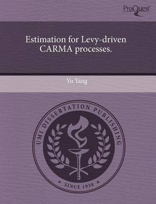 Book cover for Estimation for Levy-Driven Carma Processes