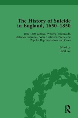 Cover of The History of Suicide in England, 1650-1850, Part II vol 8