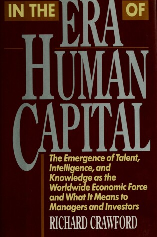 Cover of In the Era of Human Capital