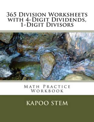 Cover of 365 Division Worksheets with 4-Digit Dividends, 1-Digit Divisors