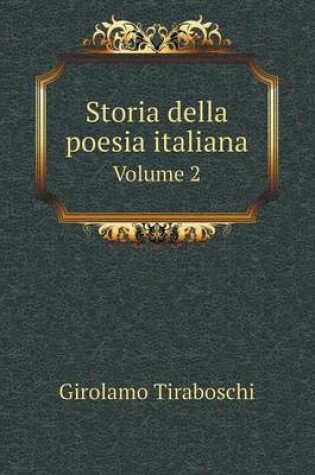 Cover of Storia della poesia italiana Volume 2