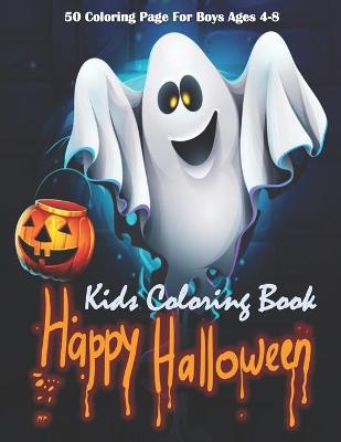 Book cover for Happy Halloween Kids Coloring Book