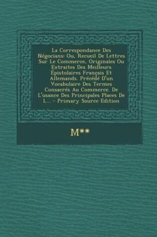 Cover of La Correspondance Des Negocians