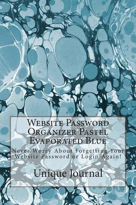 Book cover for Website Password Organizer Pastel Evaporated Blue