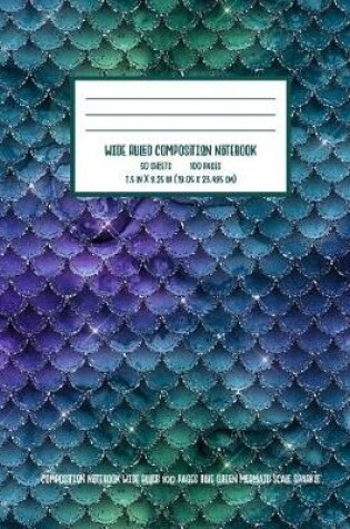 Cover of Blue Green Mermaid Dragon Scale Composition Notebook