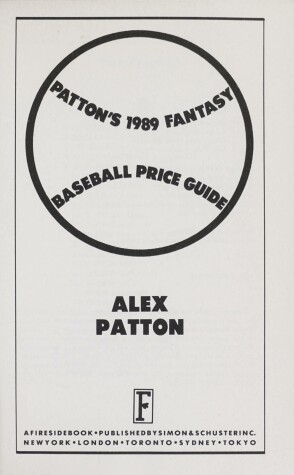 Book cover for Pattons 1989 Rotiserie Prce Gd