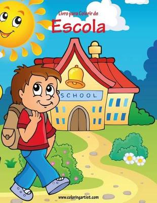 Cover of Livro para Colorir de Escola 1