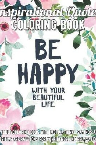 Cover of Inspirational Quotes Coloring Book