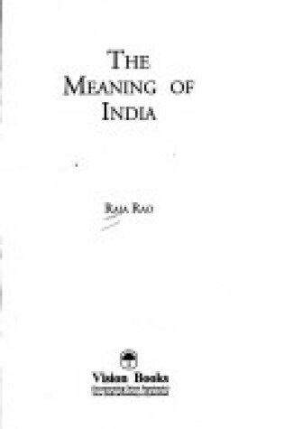 Cover of The Meaning of India