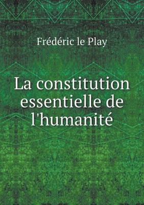 Book cover for La constitution essentielle de l'humanité