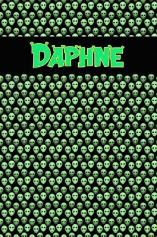 Cover of 120 Page Handwriting Practice Book with Green Alien Cover Daphne