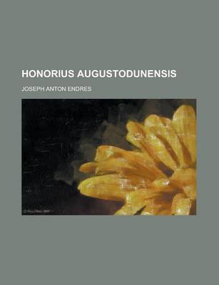 Book cover for Honorius Augustodunensis