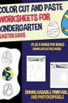 Book cover for Color Cut and Paste Worksheets for Kindergarten (Easter Eggs)