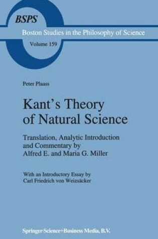 Cover of Kant’s Theory of Natural Science