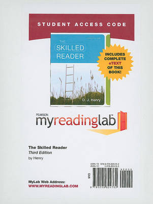 Book cover for MyLab Reading with Pearson eText -- Standalone Access Card -- for The Skilled Reader