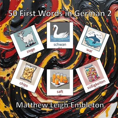 Book cover for 50 First Words in German 2