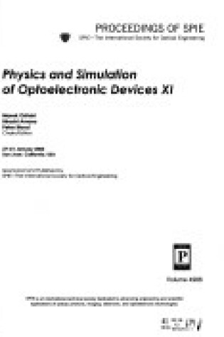 Cover of Physics and Simulation of Optoelectronic Devices