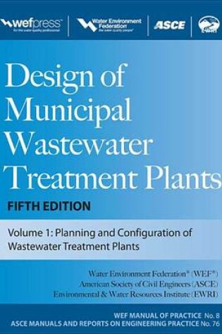 Cover of Design of Municipal Wastewater Treatment Plants Mop 8, Fifth Edition