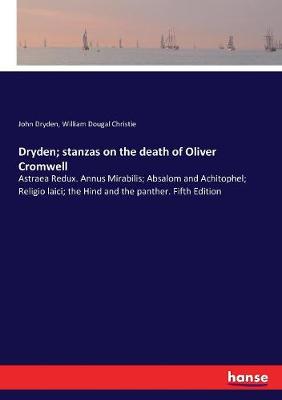 Book cover for Dryden; stanzas on the death of Oliver Cromwell
