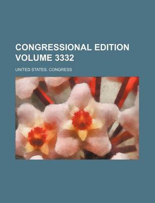 Book cover for Congressional Edition Volume 3332