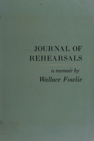 Cover of Journal of Rehearsals